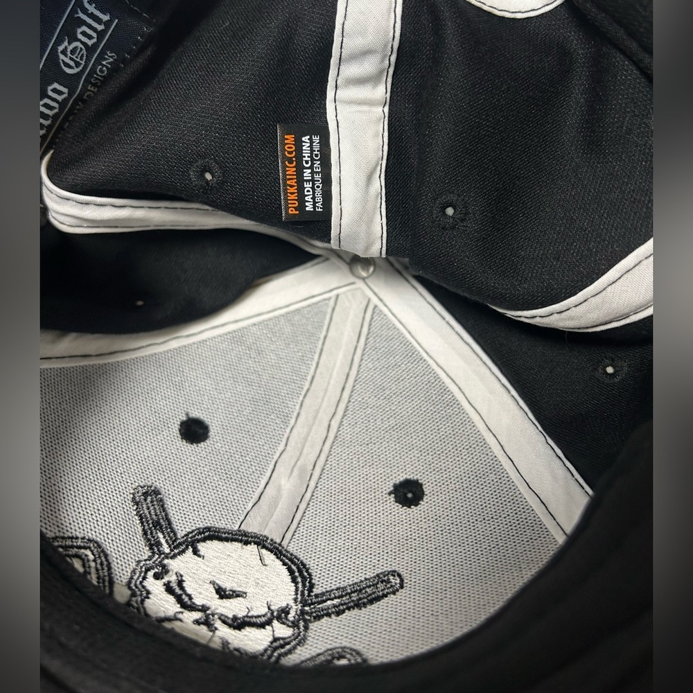 Tattoo Golf 1999 Hat Cap Billy Trix Designs One Size Black Skull Logo EUC - Picture 8 of 8